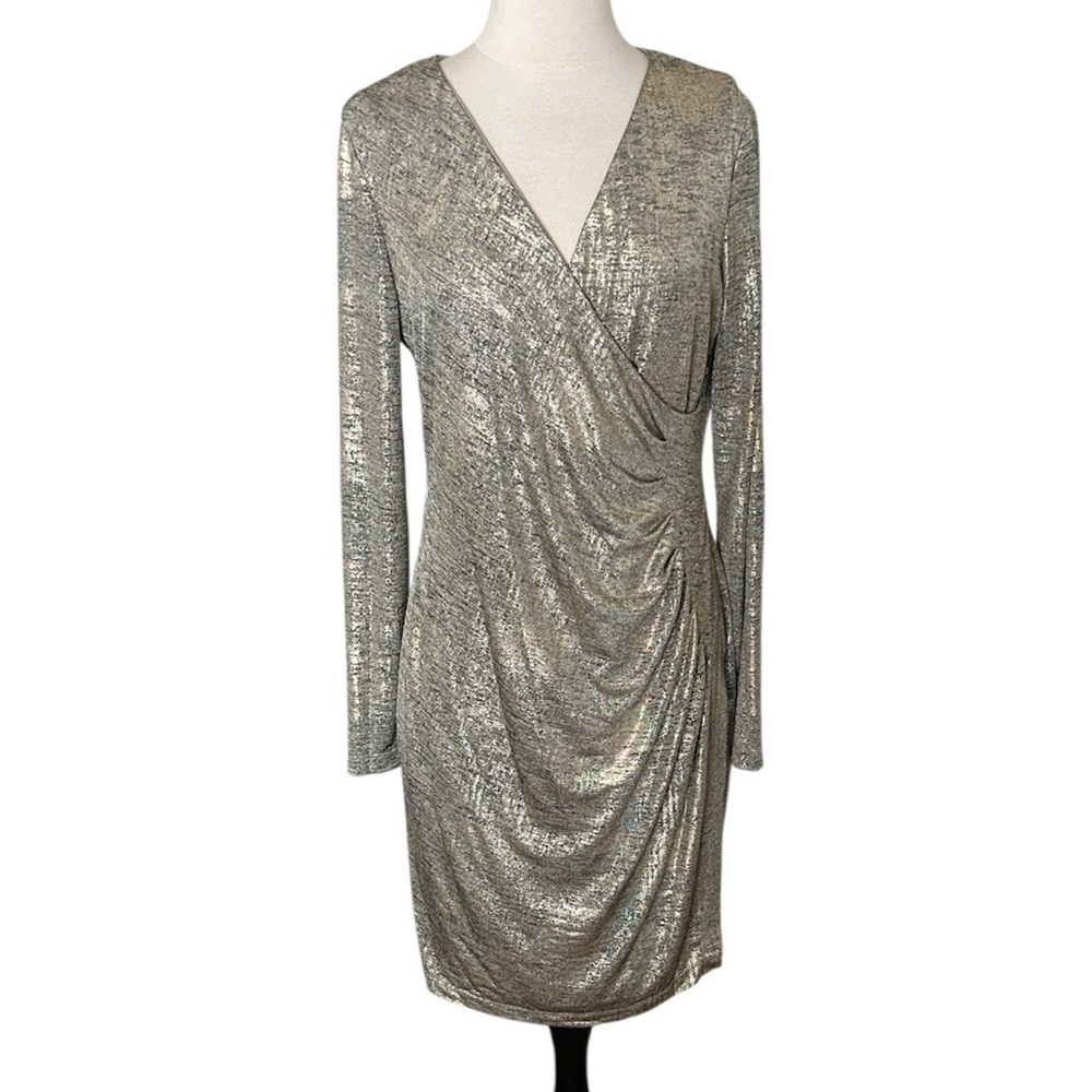 Calvin Klein Gold Long Sleeve Dress